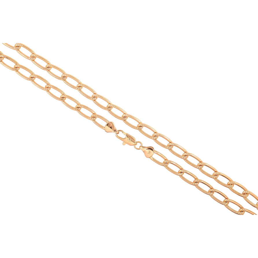 Цепочка Xuping цвет Позолота 18K "Плетение Панцирное с узором" длинна 49см х 6мм фото №1