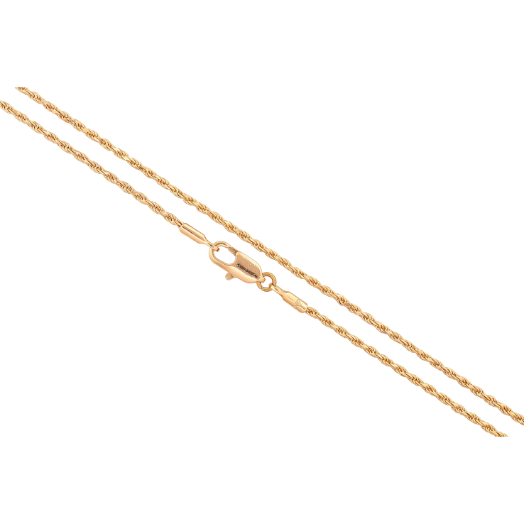 Ланцюжок Xuping колір Позолота 18K "Плетіння Мотузка" довжина 60см х 1.5мм фото №4