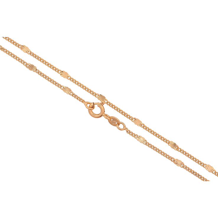 Цепочка Xuping цвет Позолота 18K "Плетение Панцирное с прокаткой" длинна 50см х 1-2мм фото №11