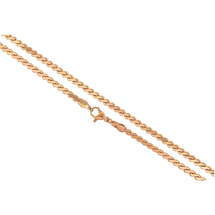 Ланцюжок Xuping колір Позолота 18K "Плетіння Серпантин" довжина 60см х 3мм фото №14
