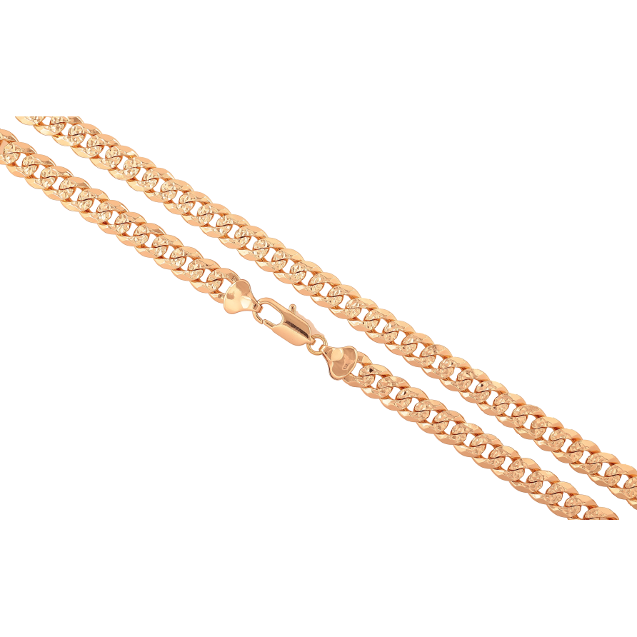 Цепочка Xuping цвет Позолота 18K "Плетение Панцирное с узором" длинна 51см х 8мм фото №1
