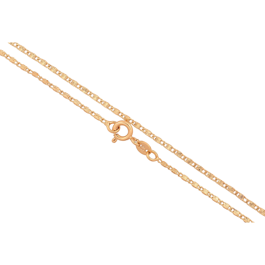 Ланцюжок Xuping колір Позолота 18K "Плетіння Морський ланцюг з візерунком" довжина 45см х 1.5мм фото №1