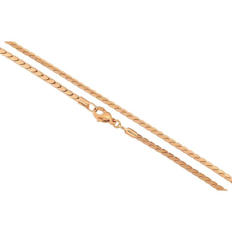 Ланцюжок Xuping колір Позолота 18K "Плетіння Серпантин" довжина 45см х 2мм фото №1