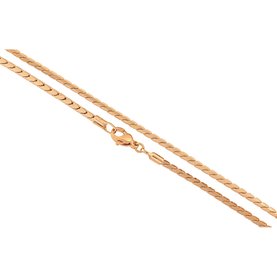Цепочка Xuping цвет Позолота 18K "Плетение Серпантин" длинна 45см х 2мм фото №1