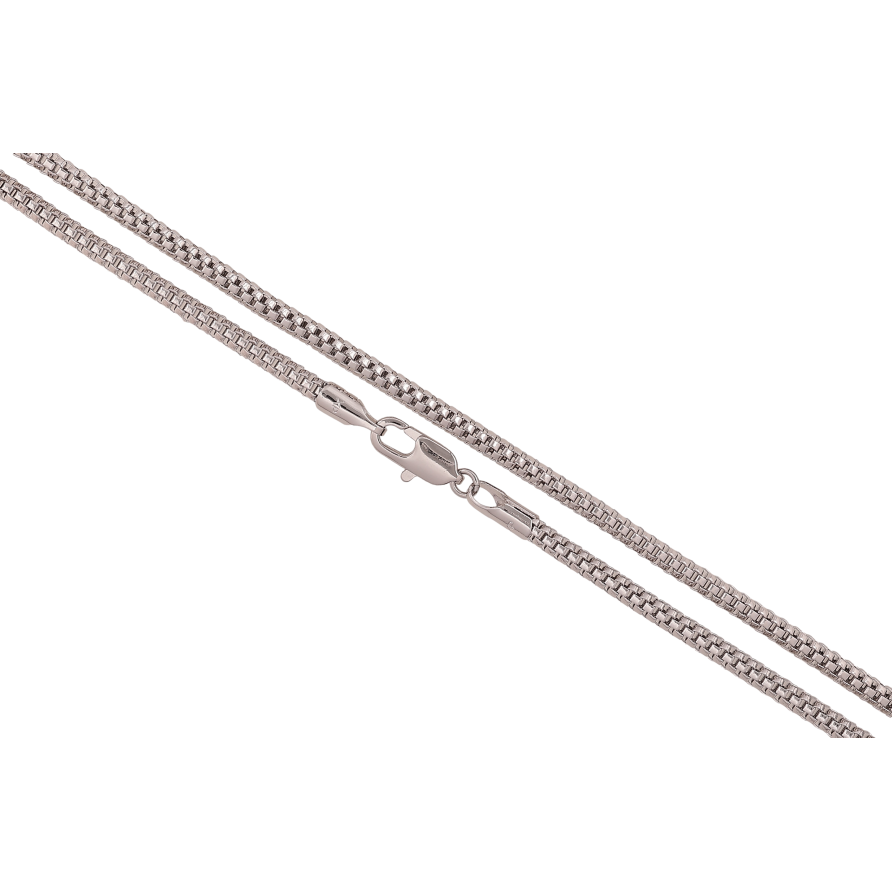 Ланцюжок Xuping колір Родій "Плетіння шнур Фантазійний" довжина 50см х 3мм фото №1