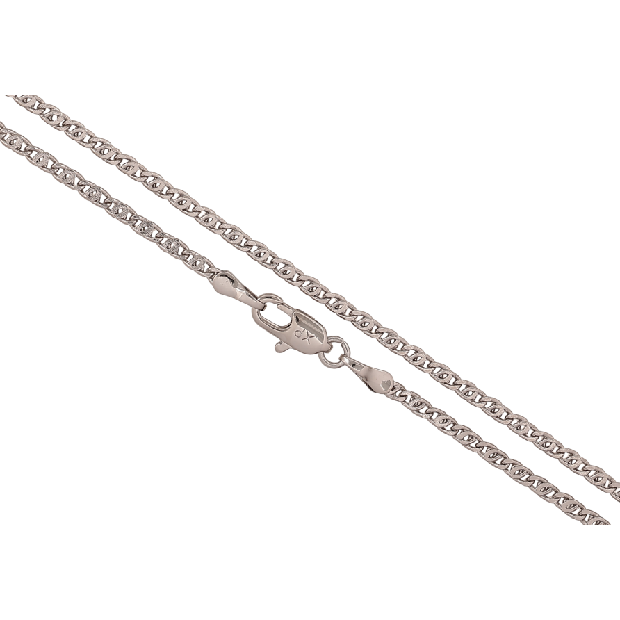 Цепочка Xuping цвет Родий "Плетение Птичий Глаз" длина 45см х 2мм фото №1