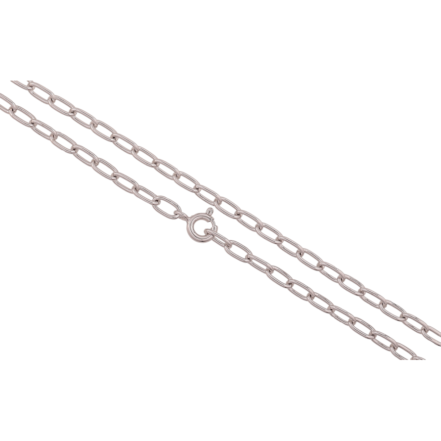 Ланцюжок Xuping колір Родій "Плетіння Якірне" довжина 45см х 3мм фото №1