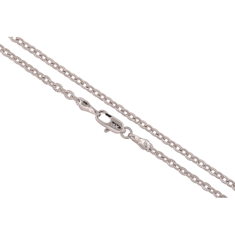 Ланцюжок Xuping колір Родій "Плетіння Якірне з візерунком" довжина 46см х 2.5мм фото №1 Ланцюжок Xuping колір Родій "Плетіння Якірне з візерунком" довжина 46см х 2.5мм фото №1