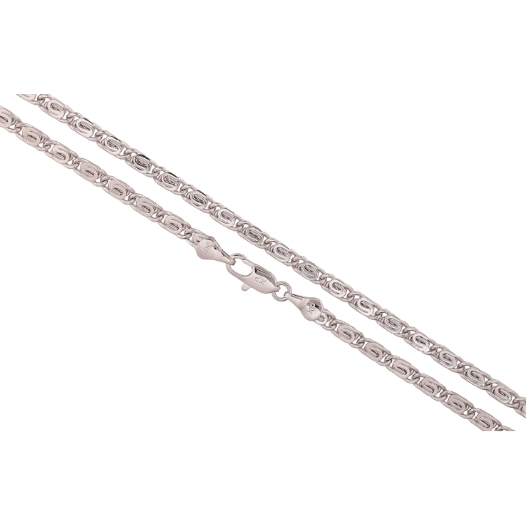 Ланцюжок Xuping колір Родій "Плетіння Равлик" довжина 45см х 4мм фото №7