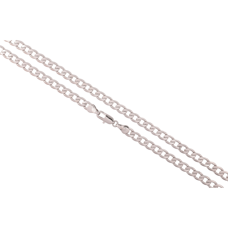 Ланцюжок Xuping колір Родій "Плетіння Панцирне" довжина 50см х 5мм фото №1