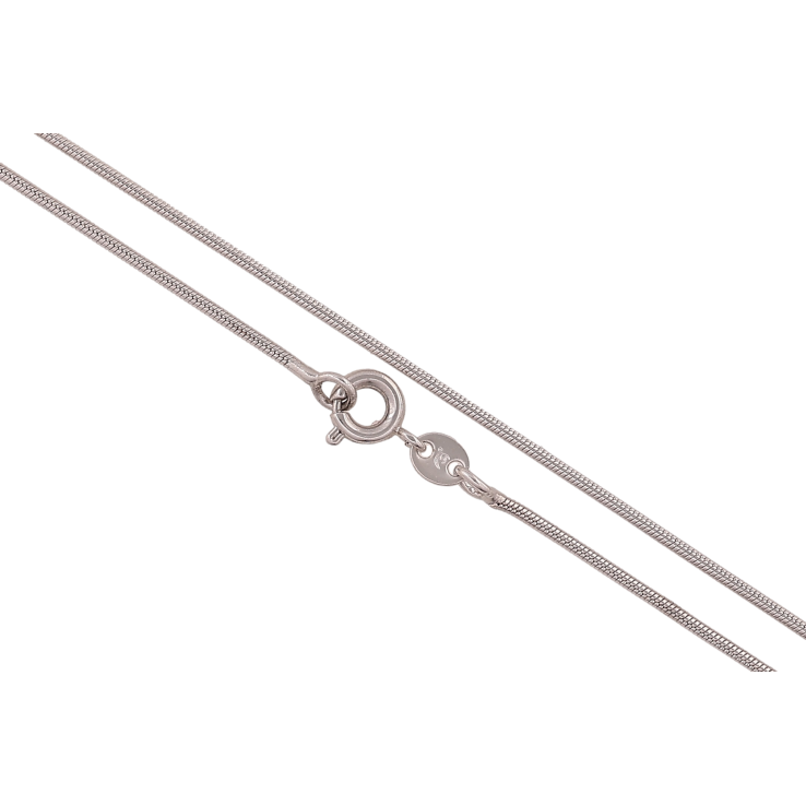 Ланцюжок Xuping колір Родій "Плетіння Ювелірний шнур" довжина 60см х 1мм фото №2