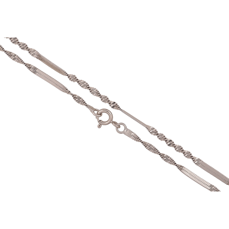 Цепочка Xuping цвет Родий "Плетение комбинированное" длина 45см х 2мм фото №1 Цепочка Xuping цвет Родий "Плетение комбинированное" длина 45см х 2мм фото №1