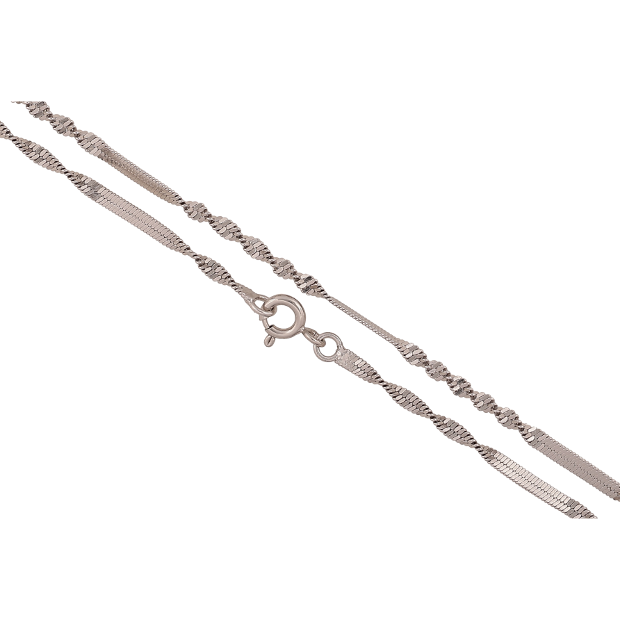 Цепочка Xuping цвет Родий "Плетение комбинированное" длина 45см х 2мм фото №1 Цепочка Xuping цвет Родий "Плетение комбинированное" длина 45см х 2мм фото №1