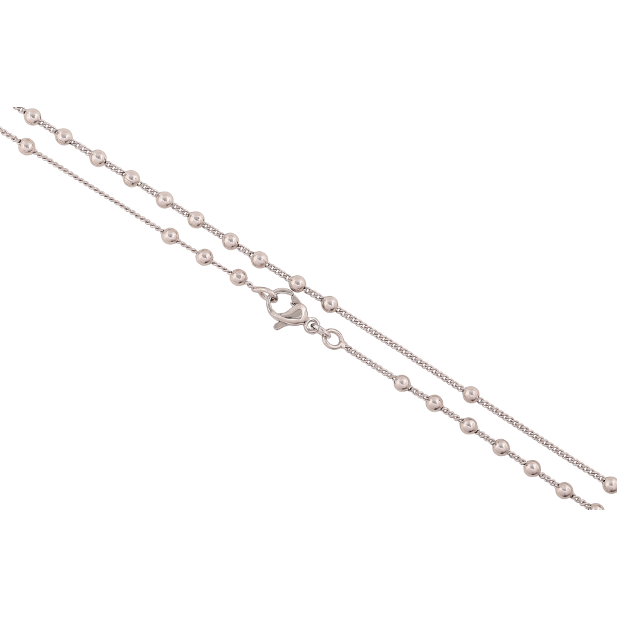 Ланцюжок Xuping колір Родій "Плетіння Якірне з намистинами" довжина 46см х 1-2.5мм фото №1 Ланцюжок Xuping колір Родій "Плетіння Якірне з намистинами" довжина 46см х 1-2.5мм фото №1