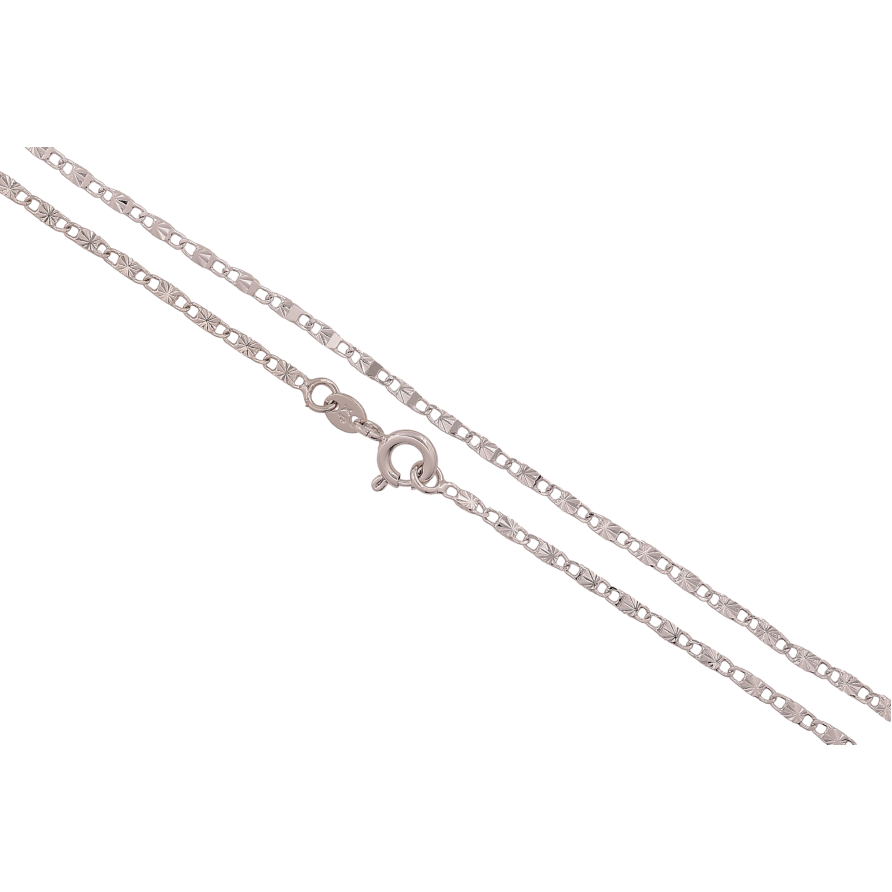 Ланцюжок Xuping колір Родій "Плетіння Морський ланцюг з візерунком" довжина 45см х 2мм фото №1