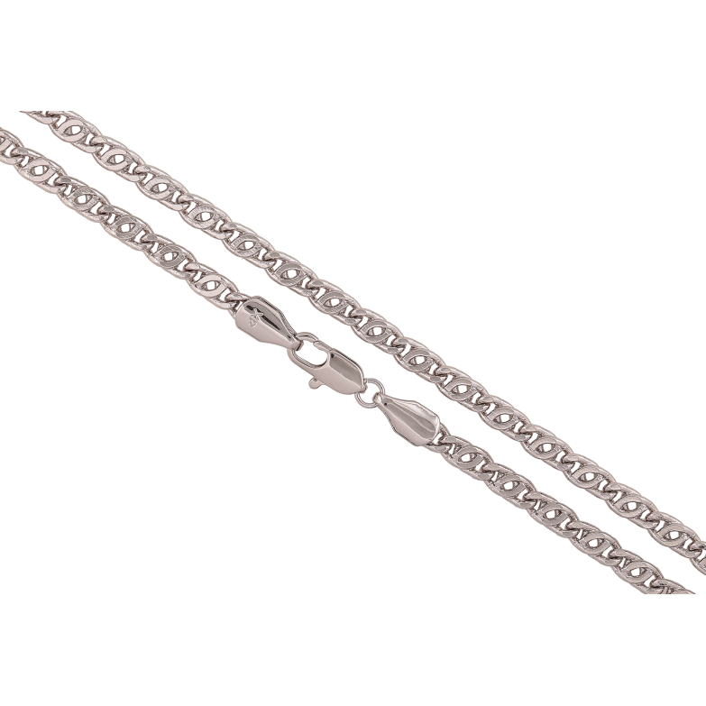 Ланцюжок Xuping колір Родій "Плетіння Пташине Око" довжина 45см х 4мм фото №1