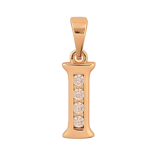 Кулон Xuping M&L колір 18K "Літера I" для ланцюжка до 5мм фото №1