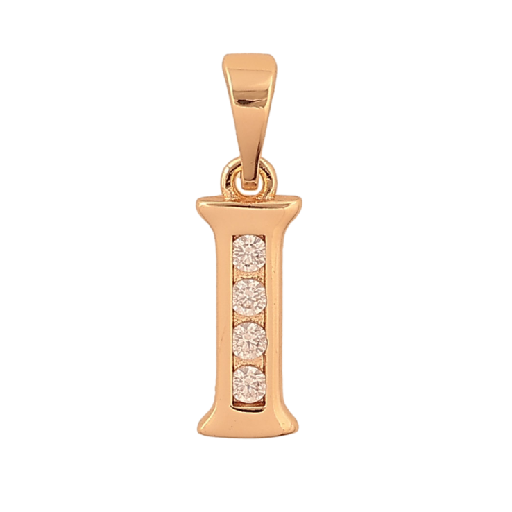 Кулон Xuping M&L колір 18K "Літера I" для ланцюжка до 5мм фото №3