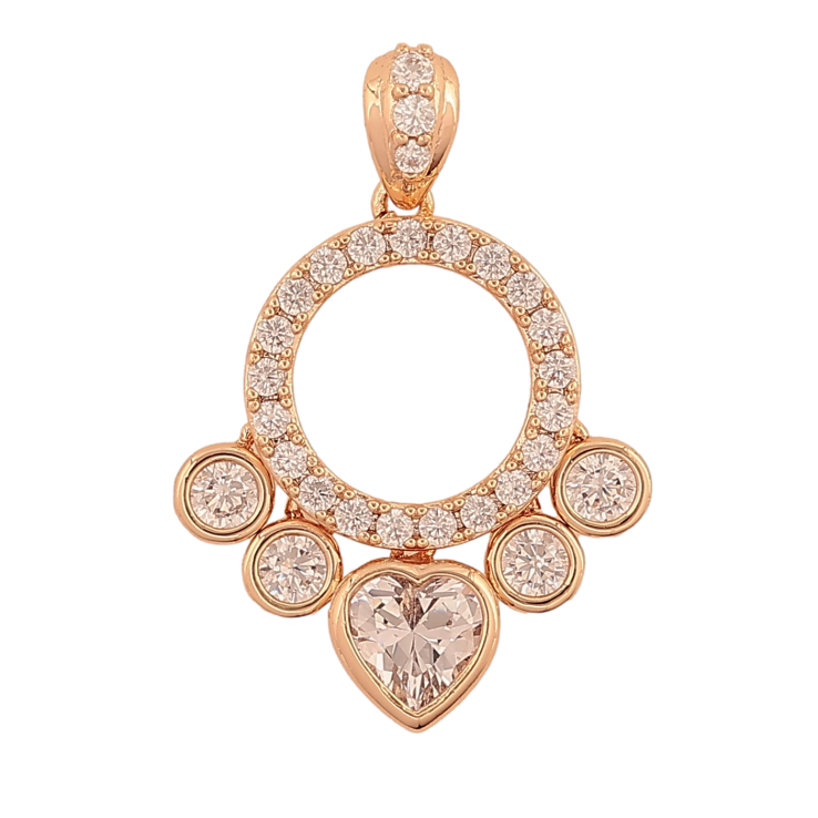 Кулон Xuping M&L цвет 18K "Узор с кристаллами" для цепочки до 4мм фото №12 Кулон Xuping M&L цвет 18K "Узор с кристаллами" для цепочки до 4мм фото №12