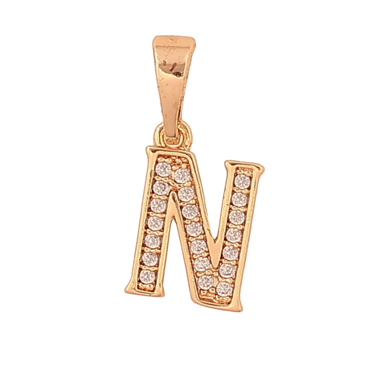 Кулон Xuping M&L колір 18K "Літера N" для ланцюжка до 5мм фото №2