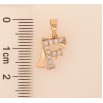 Кулон Xuping цвет Позолота 18K "Буква F с кристаллами" для цепочки до 5мм фото №3
