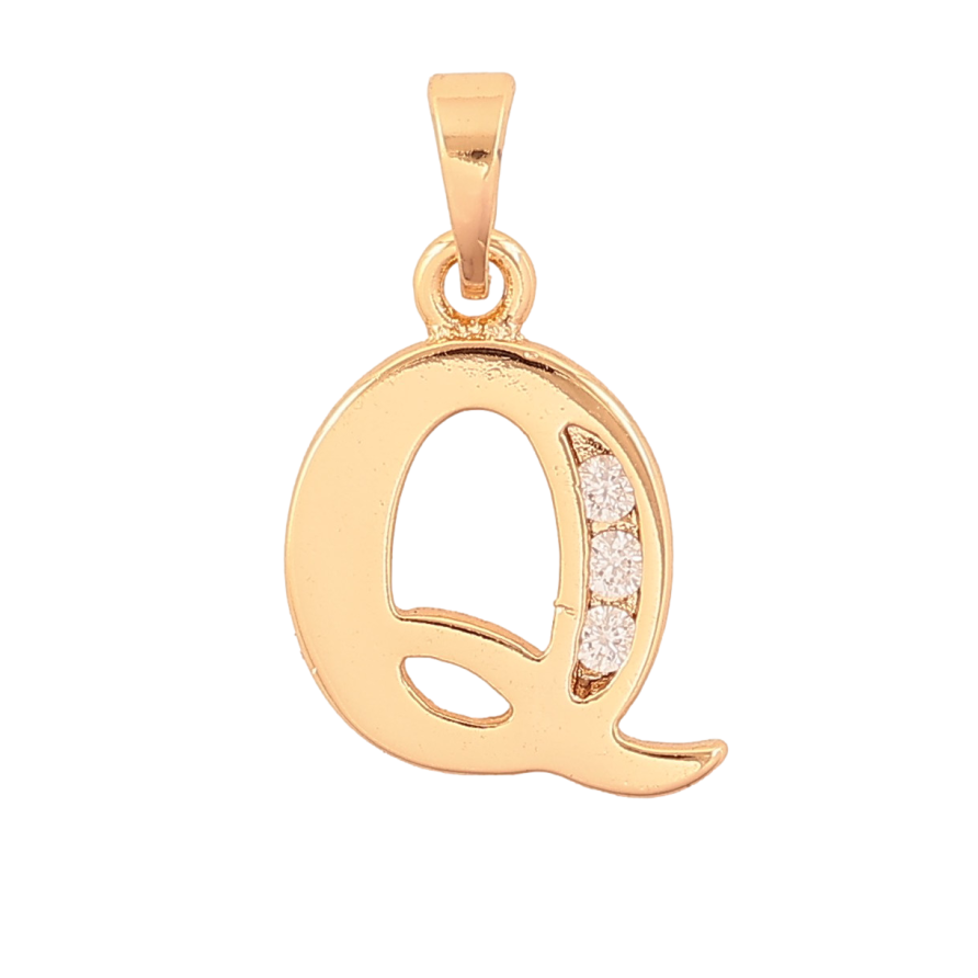Кулон Xuping цвет Позолота 18K "Буква Q" для цепочки до 5мм фото №1 Кулон Xuping цвет Позолота 18K "Буква Q" для цепочки до 5мм фото №1