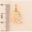 Кулон Xuping цвет Позолота 18K "Буква Q" для цепочки до 5мм фото №4 Кулон Xuping цвет Позолота 18K "Буква Q" для цепочки до 5мм фото №4