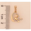 Кулон Xuping цвет Позолота 18K "Буква Q с кристаллами" для цепочки до 5мм фото №3
