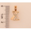 Кулон Xuping цвет Позолота 18K "Буква X с кристаллами" для цепочки до 5мм фото №3