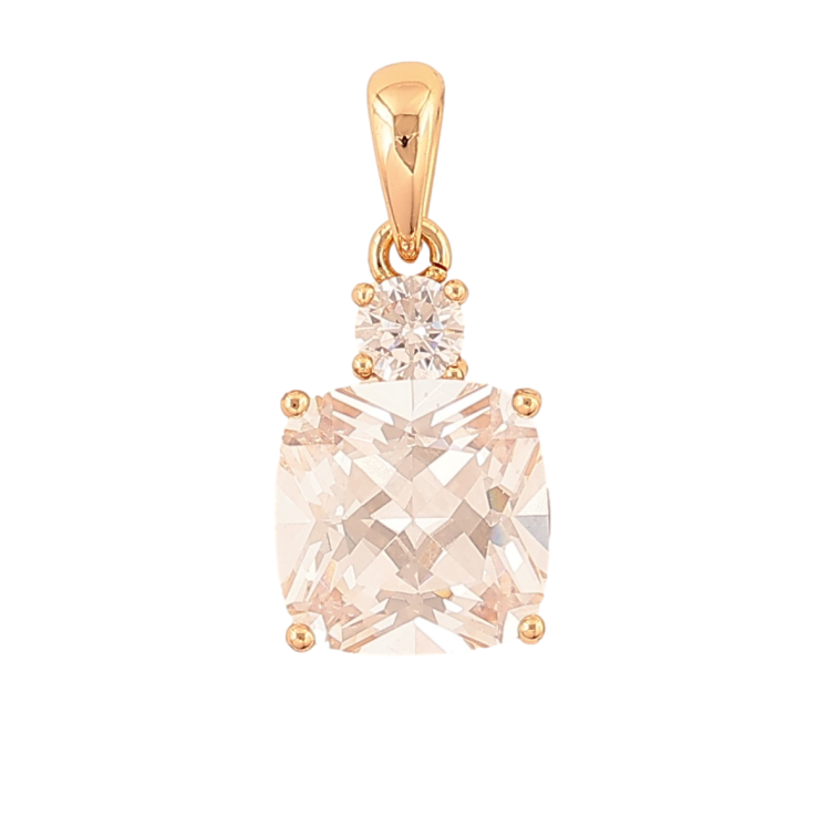 Кулон Xuping цвет Позолота 18K "Два кристалла" для цепочки до 4мм фото №15