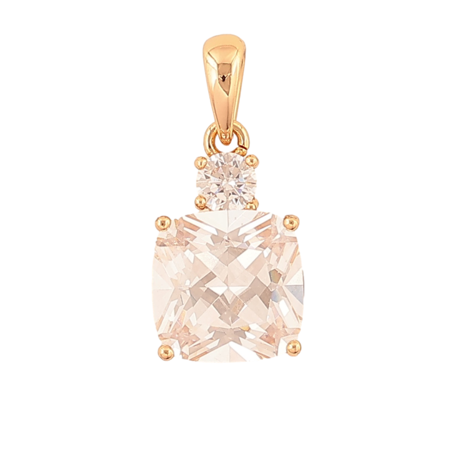 Кулон Xuping колір Позолота 18K "Два кристали" для ланцюжка до 4мм фото №1