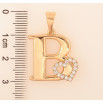 Кулон Xuping колір Позолота 18K "Літера B з серцем" для ланцюжка до 7мм фото №2