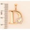 Кулон Xuping колір Позолота 18K "Літера D з серцем" для ланцюжка до 7мм фото №2
