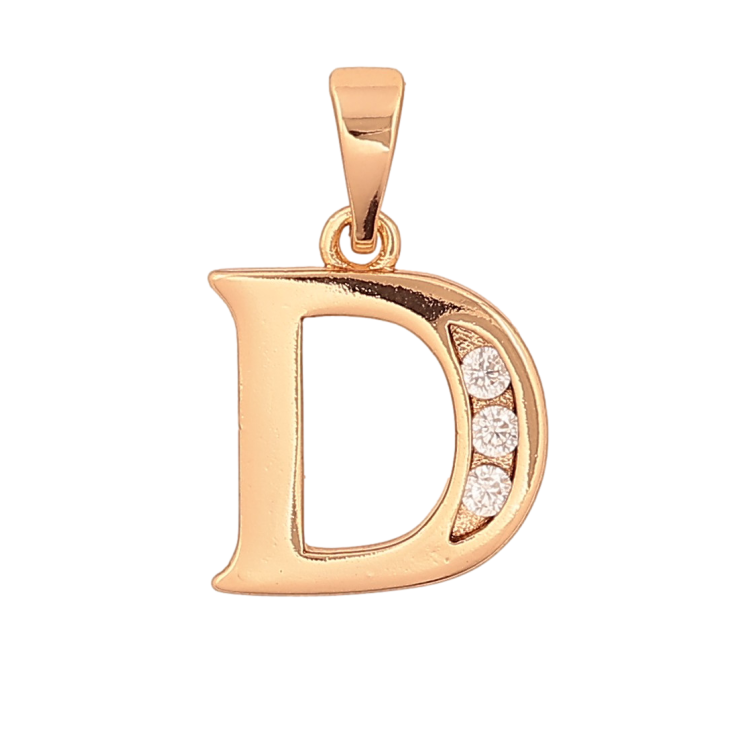 Кулон Xuping цвет Позолота 18K "Буква D" для цепочки до 5мм фото №2 Кулон Xuping цвет Позолота 18K "Буква D" для цепочки до 5мм фото №2