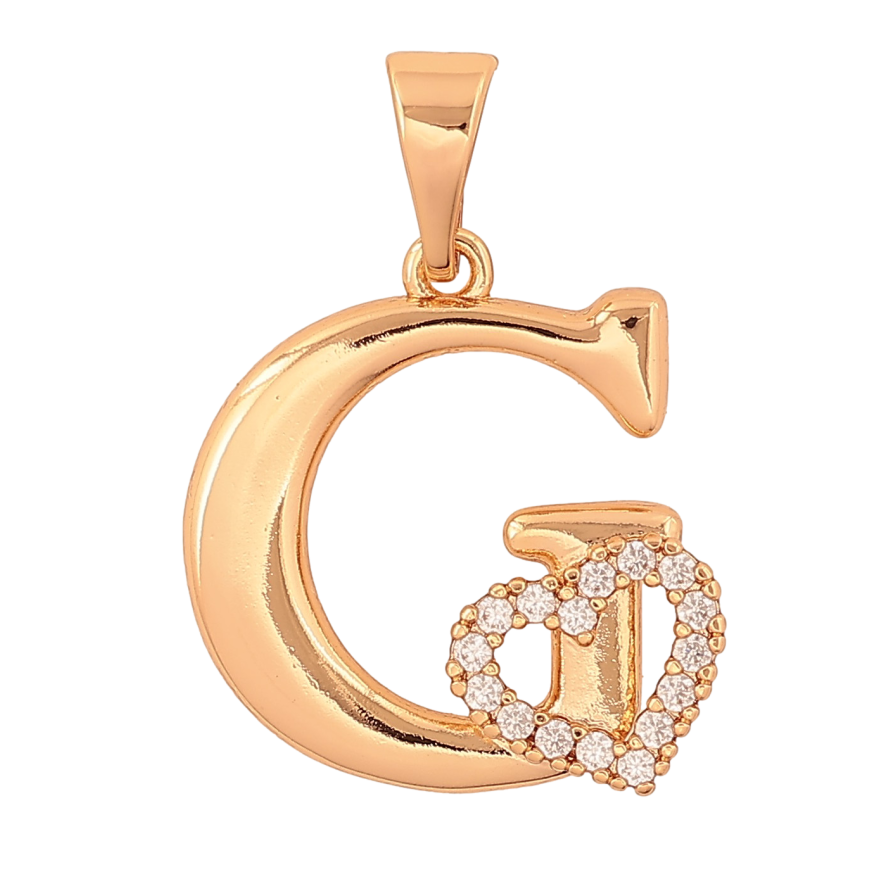 Кулон Xuping цвет Позолота 18K "Буква G с сердечком" для цепочки до 7мм фото №1 Кулон Xuping цвет Позолота 18K "Буква G с сердечком" для цепочки до 7мм фото №1