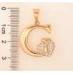 Кулон Xuping цвет Позолота 18K "Буква G с сердечком" для цепочки до 7мм фото №2 Кулон Xuping цвет Позолота 18K "Буква G с сердечком" для цепочки до 7мм фото №2