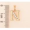 Кулон Xuping цвет Позолота 18K "Буква N" для цепочки до 5мм фото №2