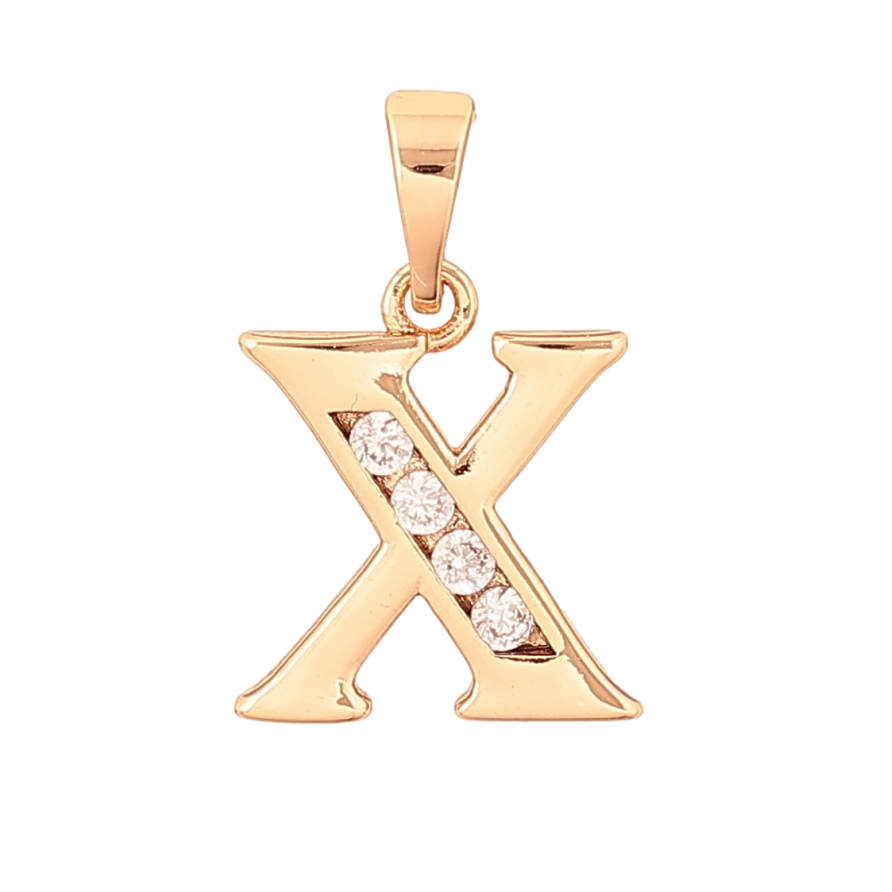 Кулон Xuping цвет Позолота 18K "Буква Х" для цепочки до 5 мм фото №1 Кулон Xuping цвет Позолота 18K "Буква Х" для цепочки до 5 мм фото №1