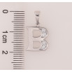 Кулон Xuping цвет Родий "Буква B" для цепочки до 5мм фото №2