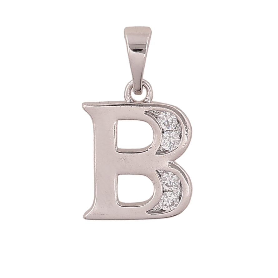 Кулон Xuping цвет Родий "Буква B" для цепочки до 5мм фото №1