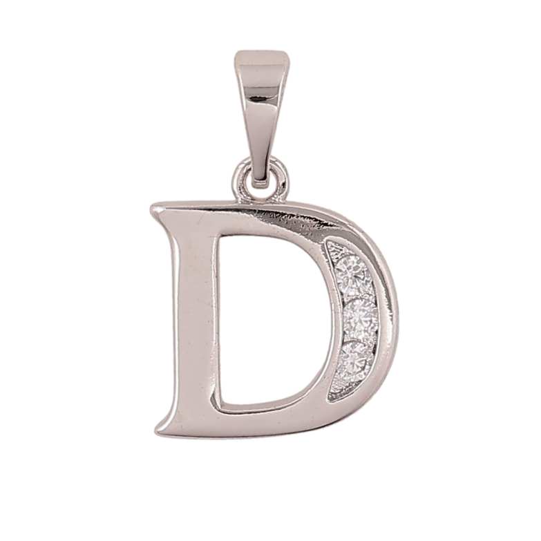 Кулон Xuping цвет Родий "Буква D" для цепочки до 5мм фото №1 Кулон Xuping цвет Родий "Буква D" для цепочки до 5мм фото №1