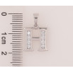 Кулон Xuping цвет Родий "Буква H" для цепочки до 5мм фото №2