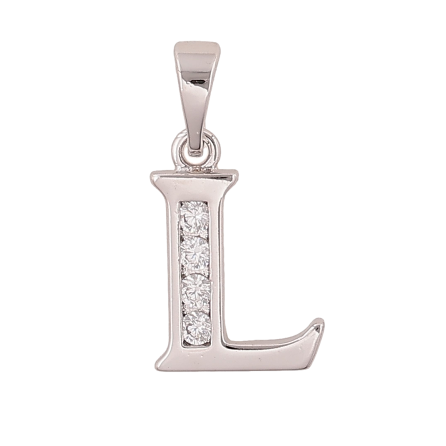 Кулон Xuping цвет Родий "Буква L" для цепочки до 5мм фото №1