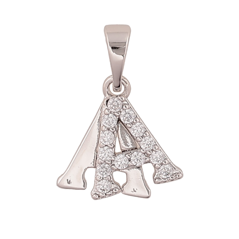 Кулон Xuping колір Родій "Літера А" для ланцюжка до 5мм фото №1