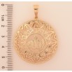 Кулон Xuping колір Позолота 18K "Декоративний різьблений орнамент та напис Аллах" для ланцюжка до 9мм фото №3