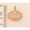 Кулон Xuping цвет Позолота 18K "Мусульманская подвеска с надписью Аллах и инкрустацией кристаллами" для цепочки до 5мм фото №4