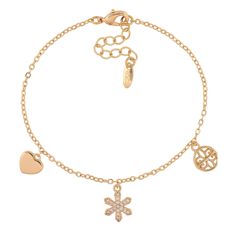 Браслет Xuping колір Позолота 14K "Ланцюжок з підвісками" розмір з дод. ланцюжком 17.5-20.5см х 1.5мм фото №20