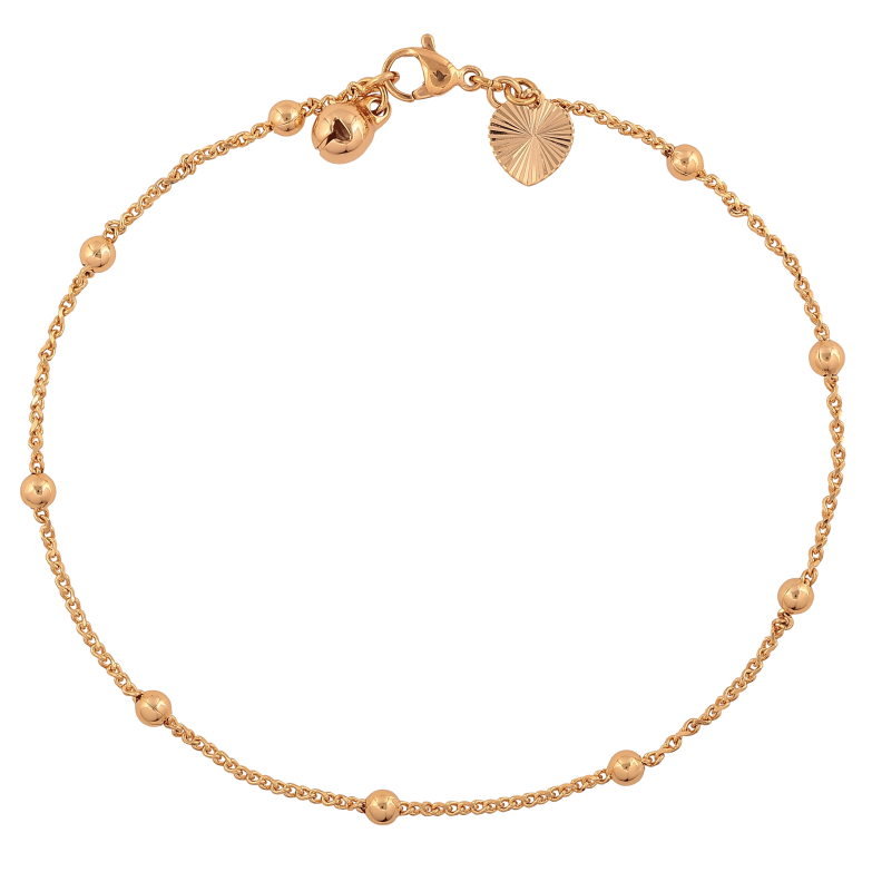 Браслет Xuping цвет Позолота 18K на ногу "Цепочка с бусинами" размер 2см х 1.5-3.5мм фото №1 Браслет Xuping цвет Позолота 18K на ногу "Цепочка с бусинами" размер 2см х 1.5-3.5мм фото №1