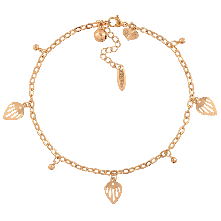 Браслет Xuping цвет Позолота 18K на ногу "Цепочка с подвесками" размер с доп.цепочкой 22.5-26.5см х 3мм фото №16