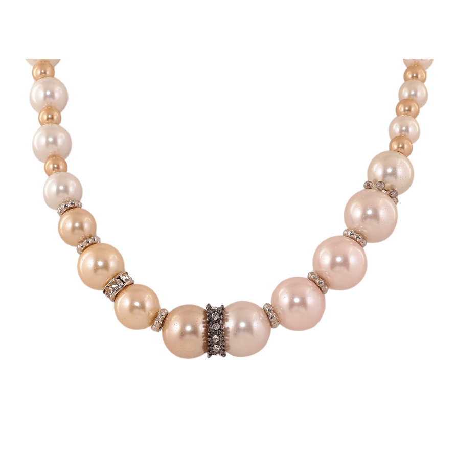 Бусы "Узор из бусин"  длина 59-64см х 2.5-14мм фото №1